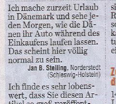Leserbrief in der BILD 